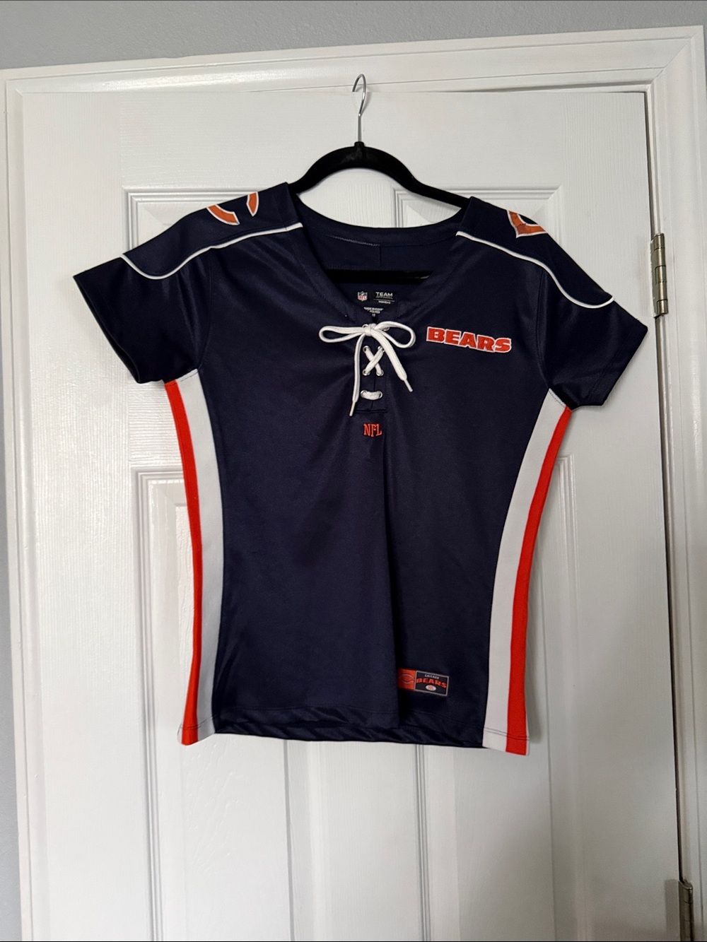 NFL Chicago Bears women’s Navy Lace-Up Jersey